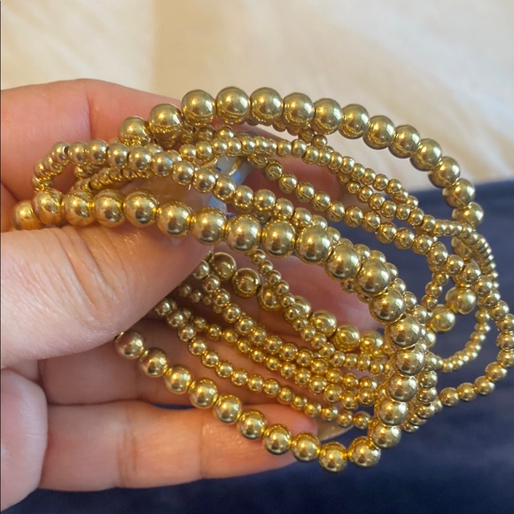 Elegant Gold Beaded Bracelets - Picture 2 of 6